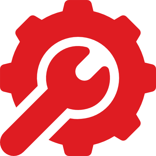 Red wrench overlaying a red gear symbol, representing tools, mechanics, or engineering concepts. Relevant for topics about maintenance or technical tasks.